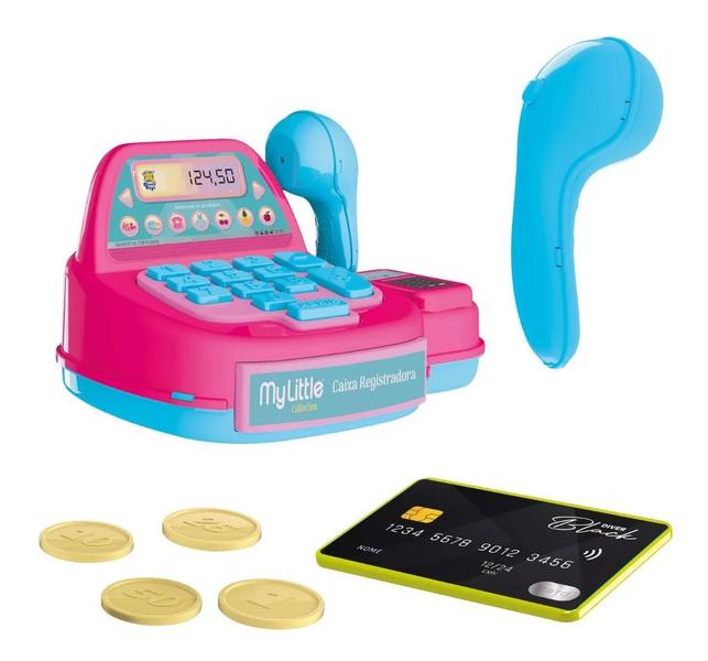 Imagem de Brinquedo Caixa Registradora Infantil Brincando Compras Dive