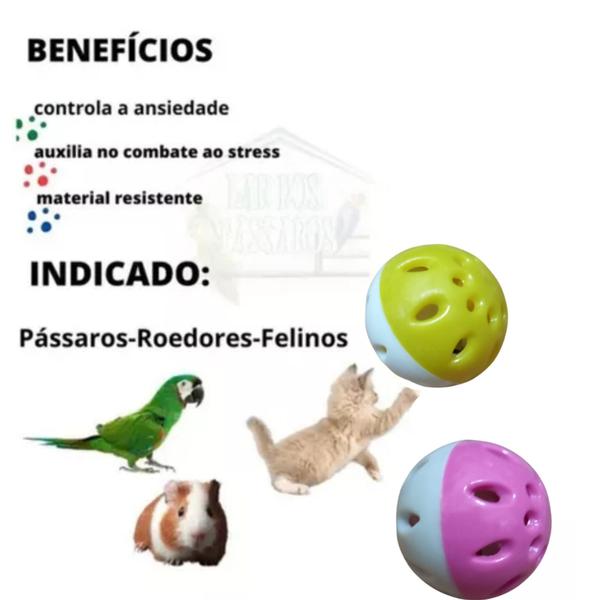 Imagem de Brinquedo Calopsita-periquito-roedores-kit Bolinha Com Guizo