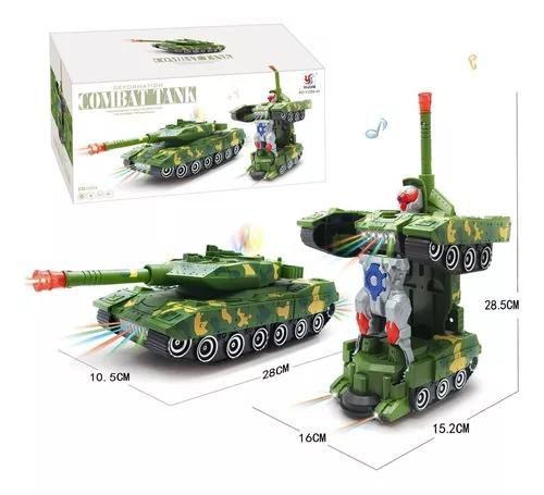 Imagem de Brinquedo Caminhão Combat Tank Vira Robô Som e Luz 28cm