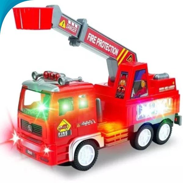 Brinquedo Caminhão De Bombeiro Infantil Educativo Com Som E Emissão De Luzes - Atena Imagem de Brinquedo Caminhão De Bombeiro Infantil Educativo Com Som E Emissão De Luzes