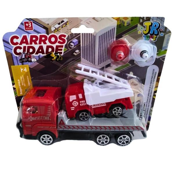 Imagem de Brinquedo Caminhão de Plástico c/ Motor a Fricção Sortido JR Toys