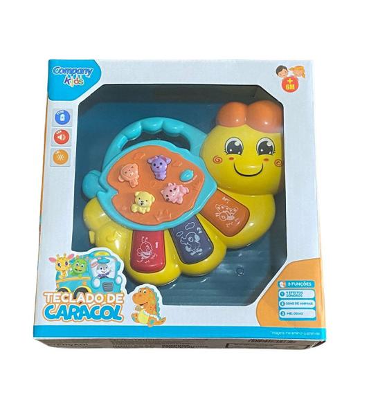 Imagem de Brinquedo Caracol Teclado Piano Musical Infantil Luz e Som