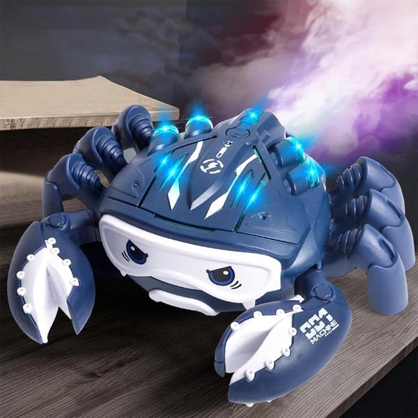 Brinquedo Caranguejo Andante Elétrico Spray Fumaça Com Luz Música Bate E Volta - Toy King Imagem de Brinquedo Caranguejo Andante Elétrico Spray Fumaça Com Luz Música Bate E Volta