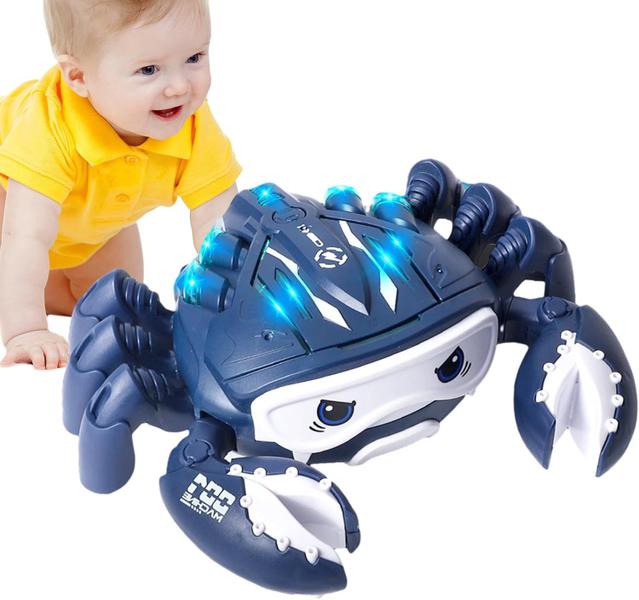 Brinquedo Caranguejo Andante Elétrico Spray Fumaça Com Luz Música Bate E Volta - Toy King Imagem de Brinquedo Caranguejo Andante Elétrico Spray Fumaça Com Luz Música Bate E Volta