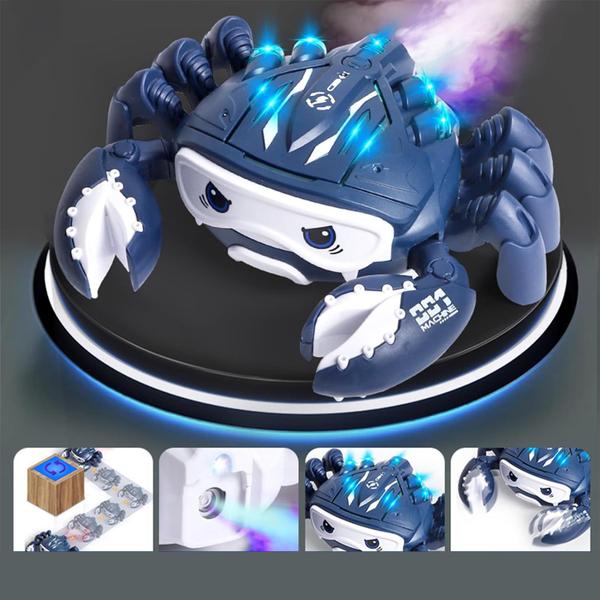 Brinquedo Caranguejo Andante Elétrico Spray Fumaça Com Luz Música Bate E Volta - Toy King Imagem de Brinquedo Caranguejo Andante Elétrico Spray Fumaça Com Luz Música Bate E Volta