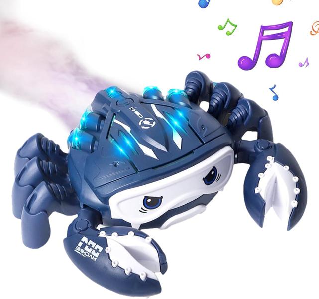 Brinquedo Caranguejo Andante Elétrico Spray Fumaça Com Luz Música Bate E Volta - Toy King Imagem de Brinquedo Caranguejo Andante Elétrico Spray Fumaça Com Luz Música Bate E Volta