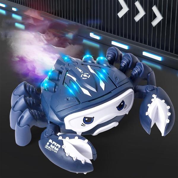Brinquedo Caranguejo Andante Elétrico Spray Fumaça Com Luz Música Bate E Volta - Toy King Imagem de Brinquedo Caranguejo Andante Elétrico Spray Fumaça Com Luz Música Bate E Volta