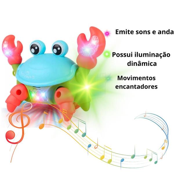 Brinquedo Caranguejo Fujão Musical Som Luz E Movimento - Toy king Imagem de Brinquedo Caranguejo Fujão Musical Som Luz E Movimento