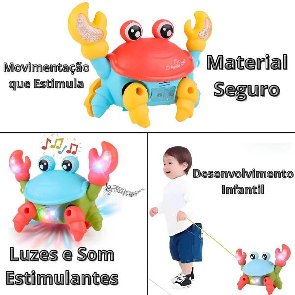 Brinquedo Caranguejo Siri Fujão Dançante Com Led E Musica - Company kids Imagem de Brinquedo Caranguejo Siri Fujão Dançante Com Led E Musica