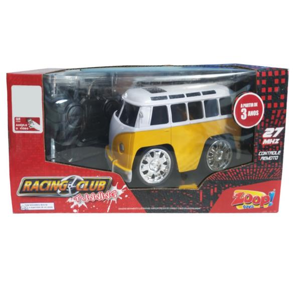 Imagem de Brinquedo Carrinho Amarelo Racing Tunning Controle Remoto