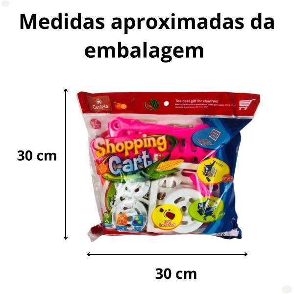 Imagem de Brinquedo Carrinho de Compras Rosa CBS0225 - Castela