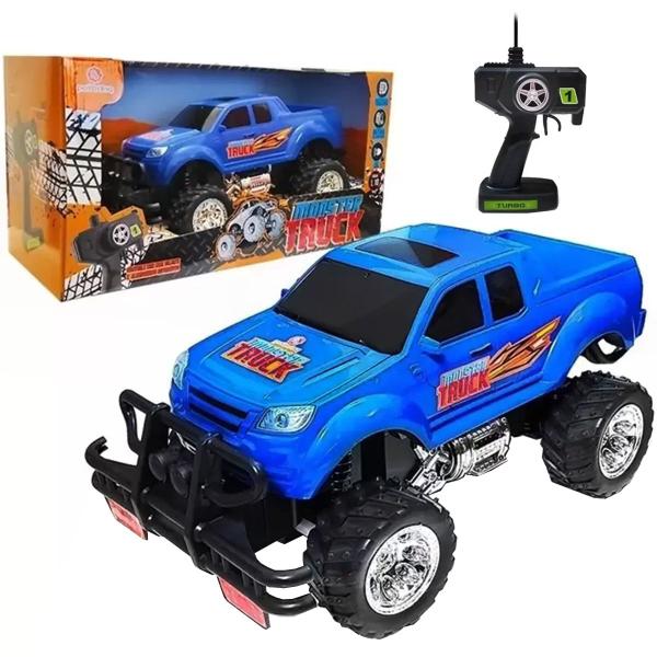 Imagem de Brinquedo Carrinho de Controle Remoto Pick Up Monster Para Crianças - Polibrinq