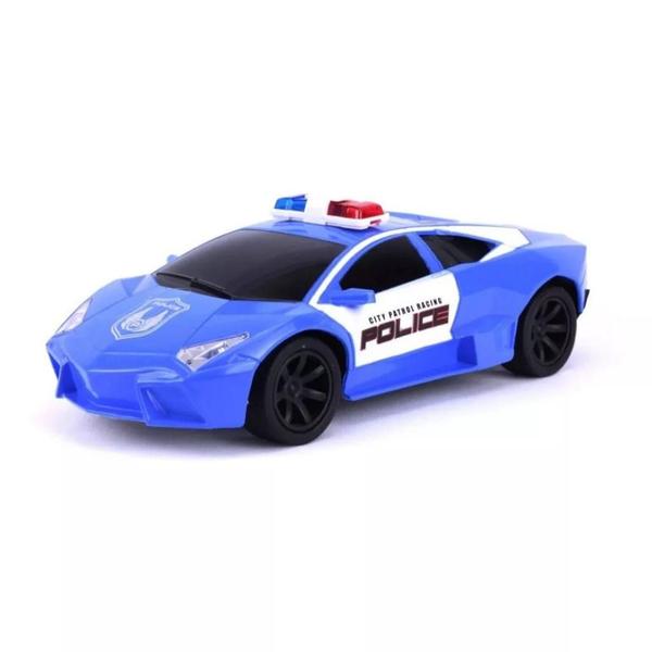 Imagem de Brinquedo Carrinho De Controle Remoto Super Carro Policia Com Luz