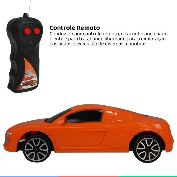 Imagem de Brinquedo Carrinho de Controle Remoto Top Car com 2 funções Divertido Infantil Polibrinq