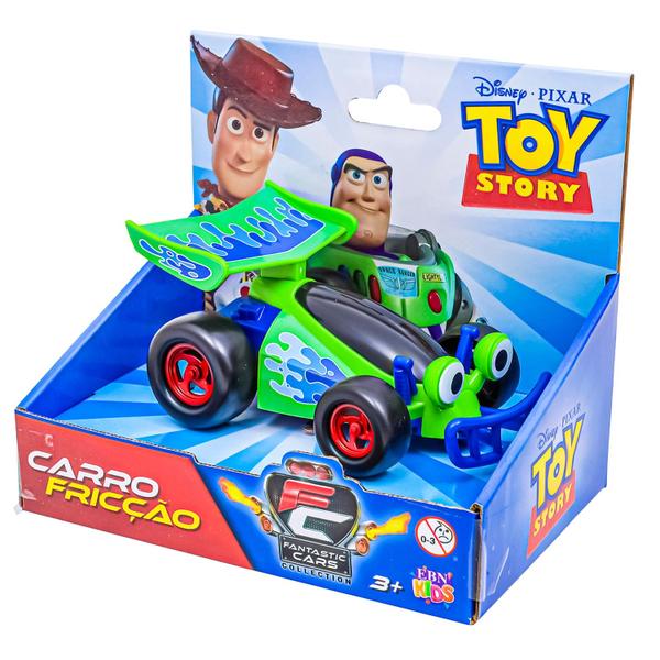 Imagem de Brinquedo Carrinho De Fricção Toy Story Infantil Personagem Woody Buzz Disney - EBN Kids