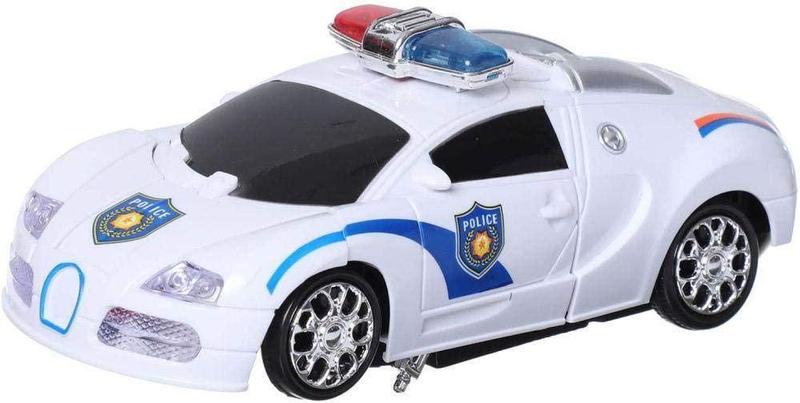 Imagem de Brinquedo Carrinho Policial Transforma Em Robô Luz