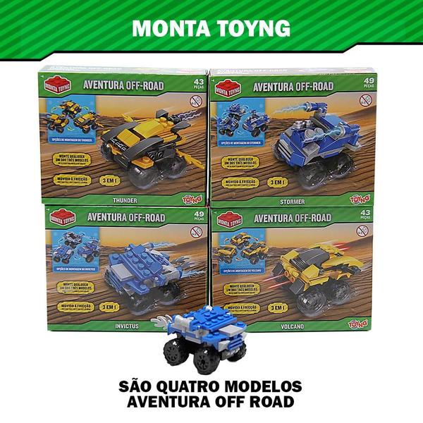 Imagem de Brinquedo Carrinho Thunder Aventura Off-Road 3 Em 1 Com 43 Peças Toyng