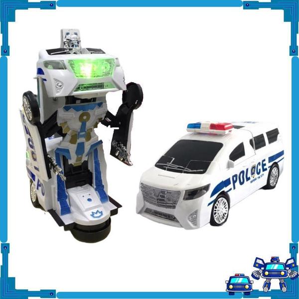 Imagem de Brinquedo Carrinho Van Policial 2 Em 1 Transformers Luz Som