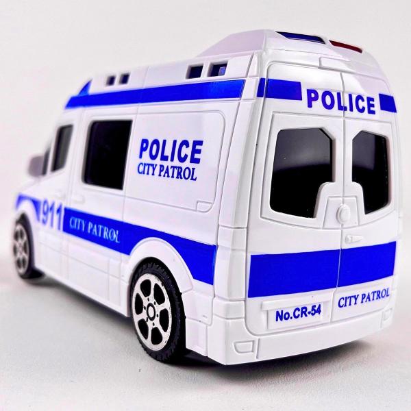 Imagem de Brinquedo carro Polícia Van com som luz sirene bate e volta