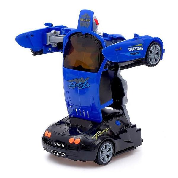 Imagem de Brinquedo Carro Robô 2 Em 1 Transformers Robot Deform - Toy King(Azul)