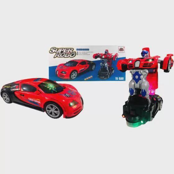 Imagem de Brinquedo Carro Robô 2 Em 1 Transformers Robot Deform - Toy King(Vermelho)
