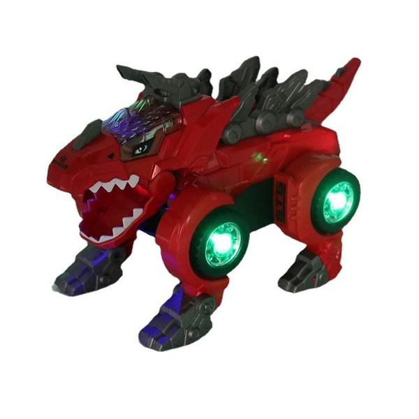 Imagem de Brinquedo Carro Robô Dinossauro Transformes Monstro Luz E Som.