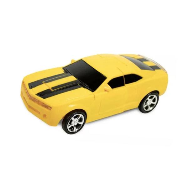 Imagem de Brinquedo Carro Transformers Som Luz Vira Robô Camaro +