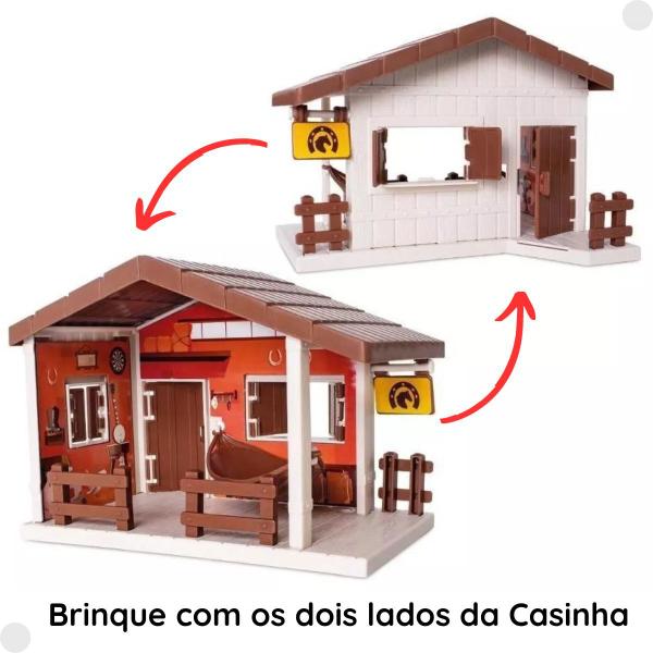 Imagem de Brinquedo Casinha Faroeste C/ Cavalo e Acessórios 0418 - Samba Toys