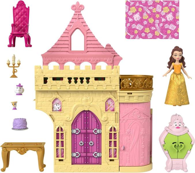 Imagem de Brinquedo Castelo da Bela Empilhável com Boneca Mattel HLW94