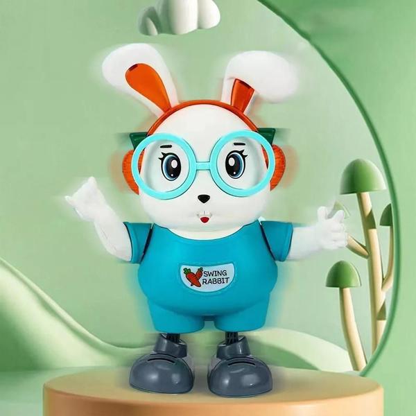 Brinquedo Coelho De Óculos Infantil Luzes,Dança, Movimentos e Som(AZ) - Toy King Imagem de Brinquedo Coelho De Óculos Infantil Luzes,Dança, Movimentos e Som(AZ)