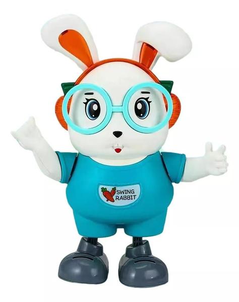 Brinquedo Coelho De Óculos Infantil Luzes,Dança, Movimentos e Som(AZ) - Toy King Imagem de Brinquedo Coelho De Óculos Infantil Luzes,Dança, Movimentos e Som(AZ)