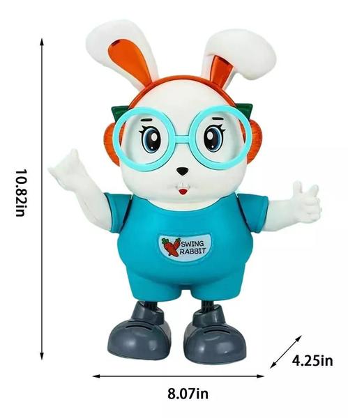 Brinquedo Coelho De Óculos Infantil Luzes,Dança, Movimentos e Som(AZ) - Toy King Imagem de Brinquedo Coelho De Óculos Infantil Luzes,Dança, Movimentos e Som(AZ)