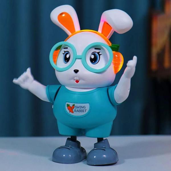 Brinquedo Coelho De Óculos Infantil Luzes,Dança, Movimentos e Som(AZ) - Toy King Imagem de Brinquedo Coelho De Óculos Infantil Luzes,Dança, Movimentos e Som(AZ)
