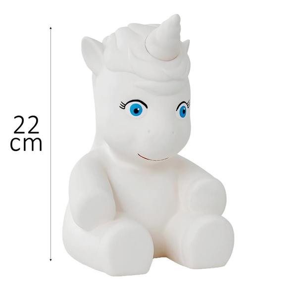 Imagem de Brinquedo Cofrinho De Colorir Unicórnio Cofre Boneco Em Vinil - Adijomar