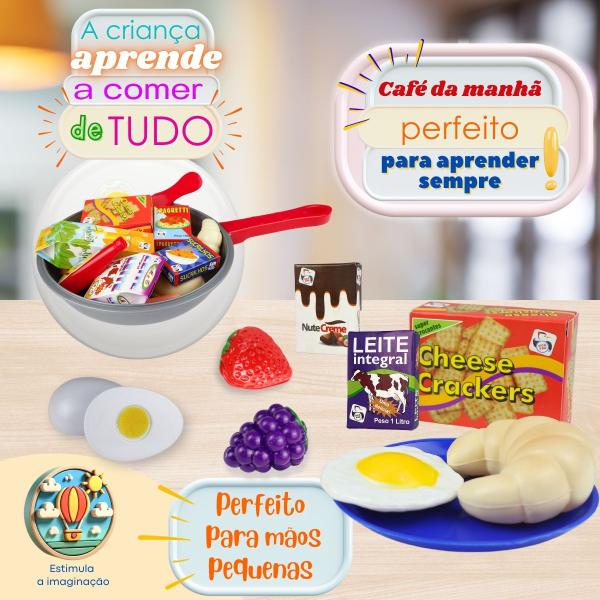 Imagem de Brinquedo Comidinha Cozinha Fruta Velcr Masterchef Frigideira