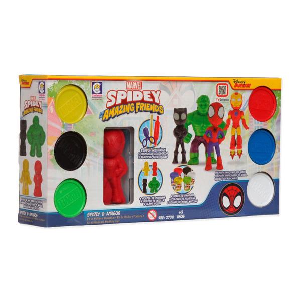 Imagem de Brinquedo Conjunto Massinha Marvel Spidey Amigos 13 Peças