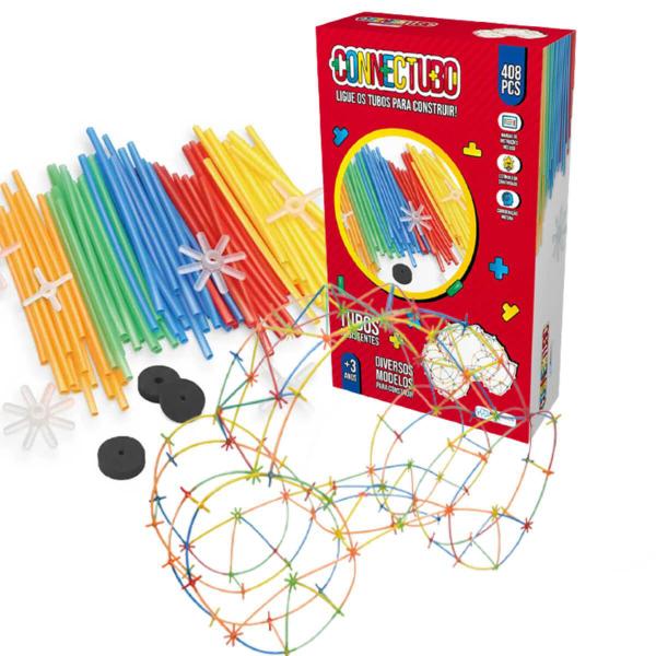 Imagem de Brinquedo Connectubo 408 Peças 0,3 CM Multikids - BR1398