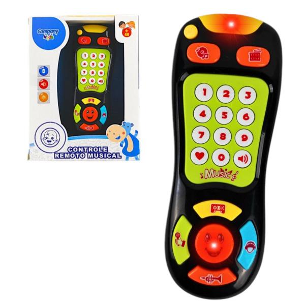 Imagem de Brinquedo Controle Remoto Musical Com Sons E Luz Para Bebês