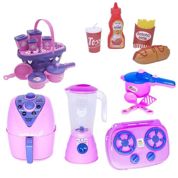 Brinquedo Cozinha Air Fryer Cesta Panela Pote Comidinha 18Pç - Altimar Imagem de Brinquedo Cozinha Air Fryer Cesta Panela Pote Comidinha 18Pç