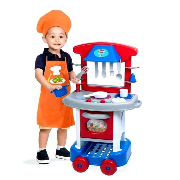 Brinquedo Cozinha Completa C/fogão Infantil Menino Play Time - Cotiplas Imagem de Brinquedo Cozinha Completa C/fogão Infantil Menino Play Time