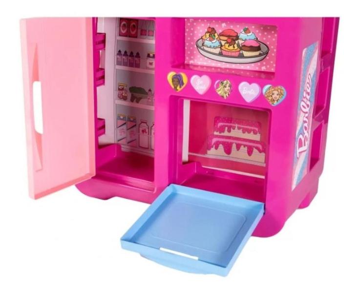 Imagem de Brinquedo Cozinha Infantil da Barbie Chef Master Gigante Rosa