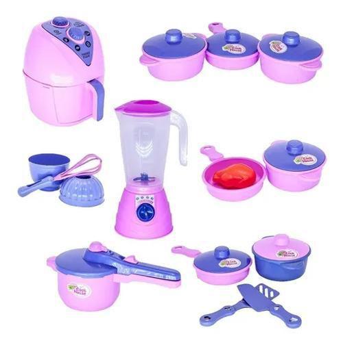 Imagem de Brinquedo Cozinha Infantil Menina Panelinhas 16 Peças