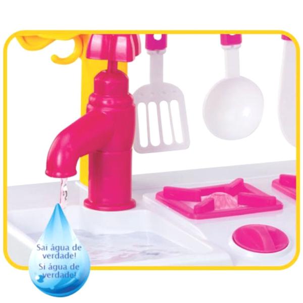 Imagem de Brinquedo Cozinha Turma Da Mônica Sai Água 72cm C/ Geladeira - Magic Toys