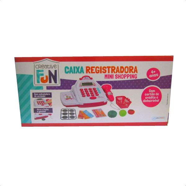 Imagem de Brinquedo Creative Fun Caixa Registradora Mini Shopping Rosa Com Acessórios Multikids - BR1182