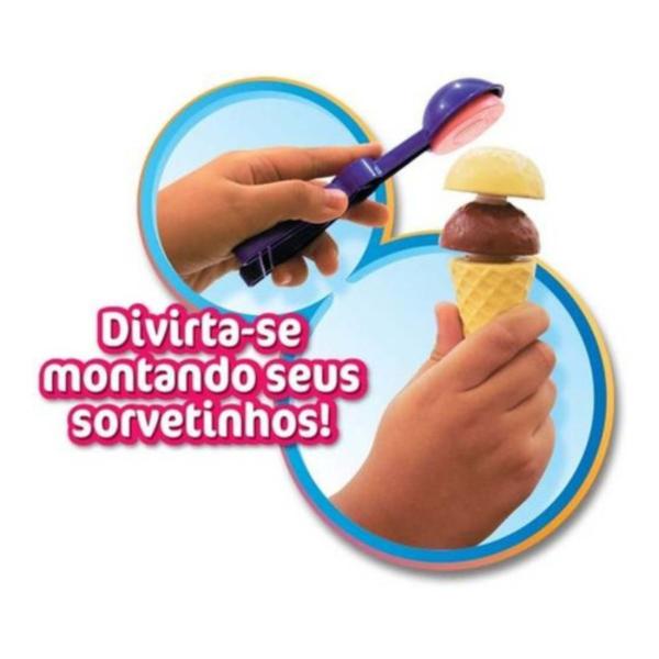 Imagem de Brinquedo Crec Crec  Sorveteria Comidinhas Com tiras autocolantes