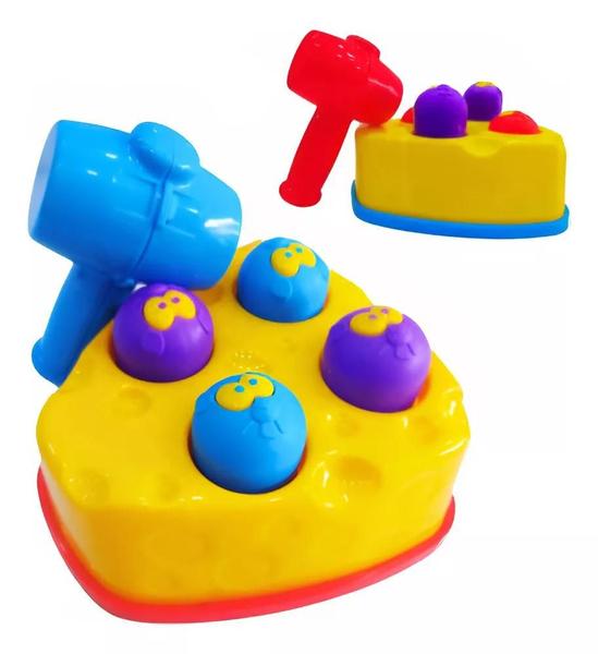 Imagem de Brinquedo Criança Infantil Bate Martelo Rata Tuff Educativo