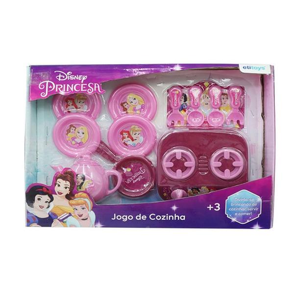 Imagem de Brinquedo Criança Jogo De Cozinha Fogão Princesa 11 Peças