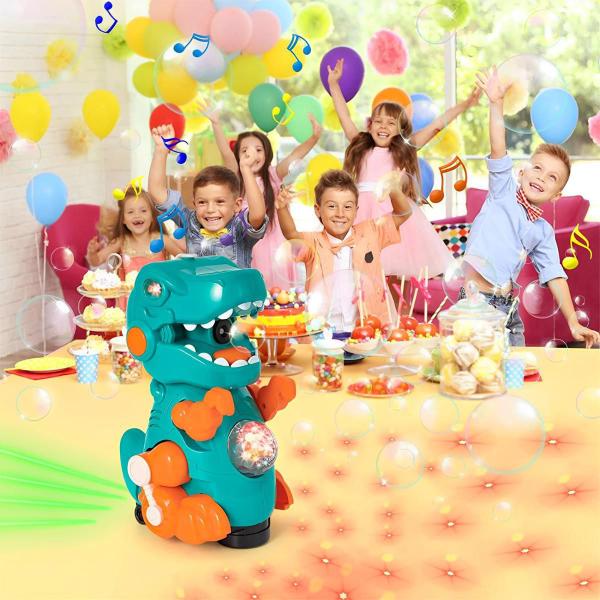 Imagem de Brinquedo Crianças Faz Sabão Dinossauro Solta Bolhas Com Luz Brinquedos Dinos Reforçado Colorido Resistente Divertido