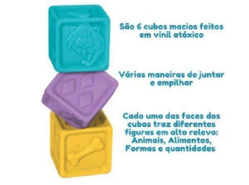 Imagem de Brinquedo Cubos de Empilhar Vinil 6 Meses -  Pais E Filhos