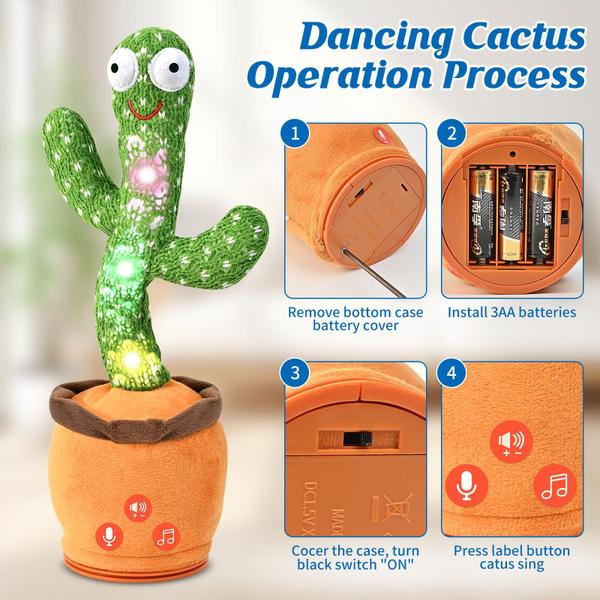 Imagem de Brinquedo Dancing Talking Cactus SANJOIN para bebê com 120 músicas